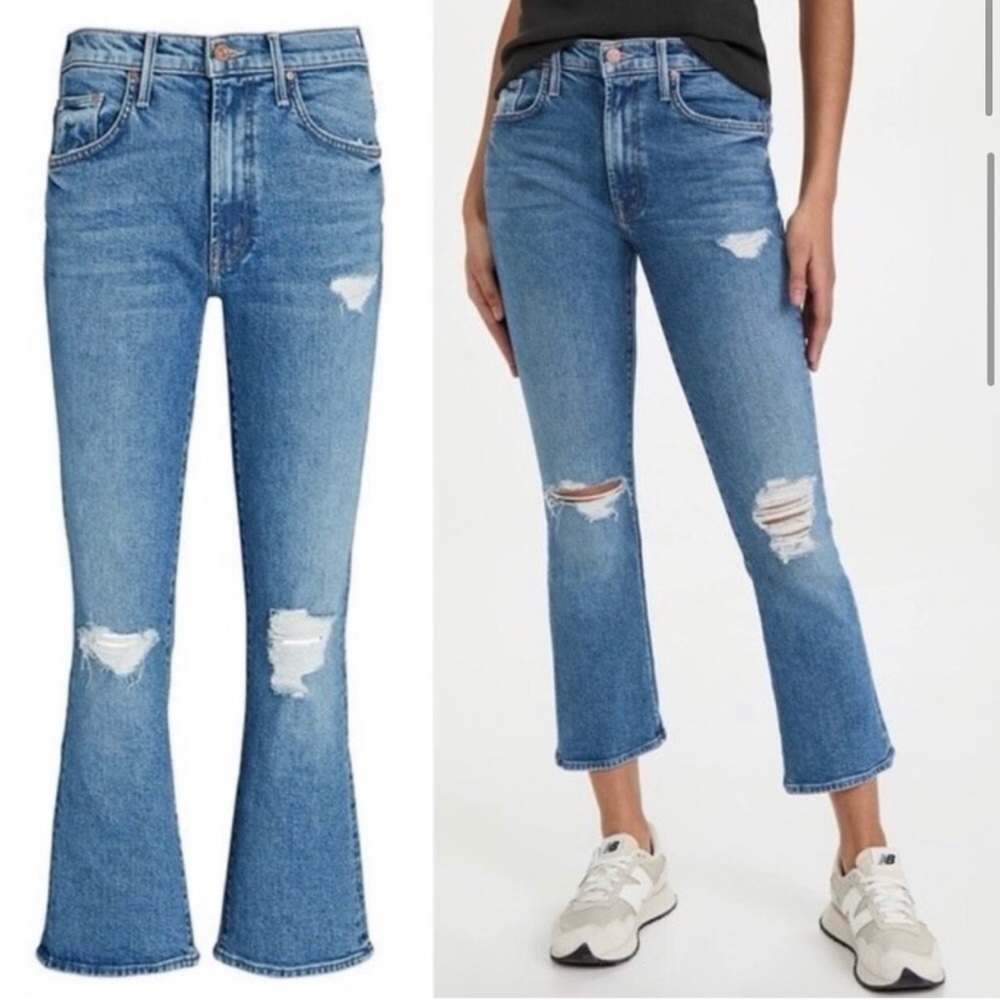 Mother Denim Inside Ankle Flare Bootcut in Bloom and Doom